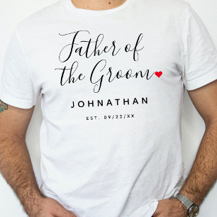 Stilvoller Vater der Groomehe T-Shirt