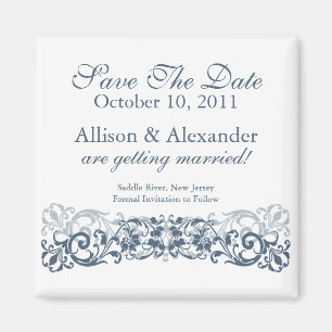 Stilvoller Vintager Rolle-Save the Date Magnet