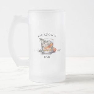Stilvoller Whiskey-Cocktail-Name & Jahr Home Bar Mattglas Bierglas