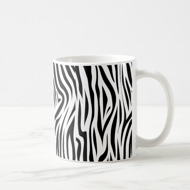 Stilvoller Zebra-Druck-Tierhaut Tasse (Rechts)