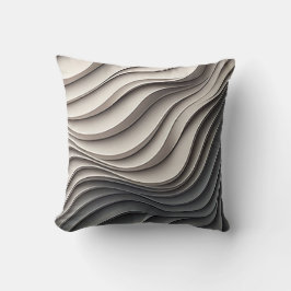 Stilvolles 3D-Beige & Graues Kissen für Zuhause-De