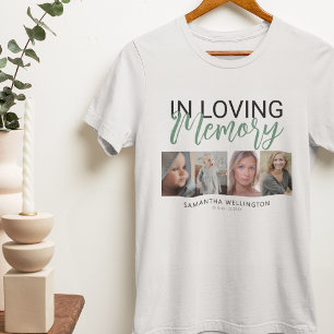 Stilvolles 4-Foto-Gedenk-T-Shirt T-Shirt