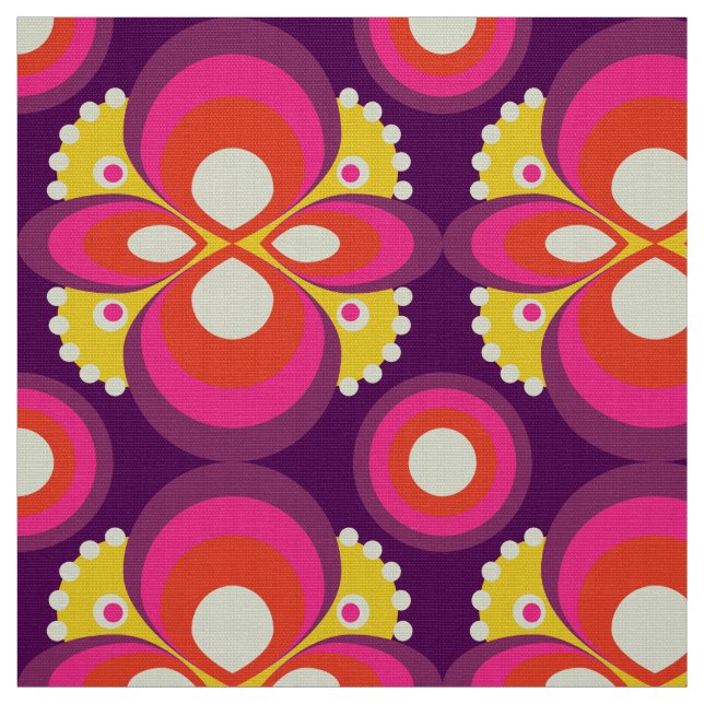 stilvolles 70er Retro Mod-Gewebe Stoff (Muster)