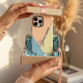 Stilvolles 80er Vintage-Farbenblock Custom-Name iPhone 16 Pro Max Hülle