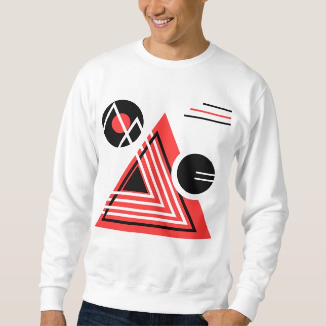 Stilvolles Abstrakt Print-Shirt Sweatshirt (Vorderseite)