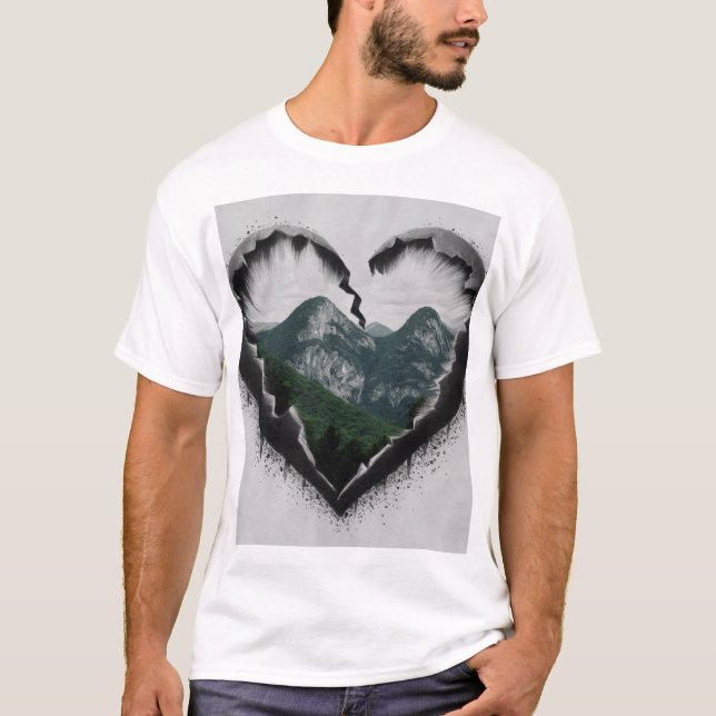 Stilvolles Abstrakt Print-Shirt, T-Shirt (Vorderseite)