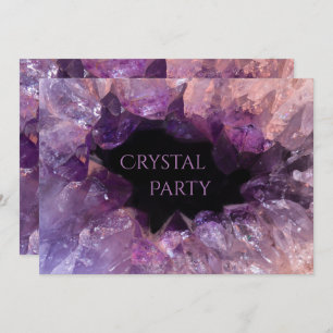 Stilvolles Amethyst Crystal Party Einladung