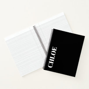 Stilvolles anpassbares personalisiertes Namensgesc Notizbuch