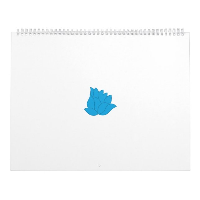 Stilvolles, aquamarin-blaues Design mit überlappen Kalender (Titelbild)