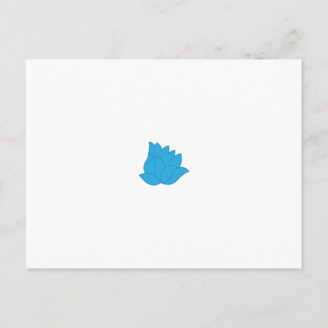 Stilvolles, aquamarin-blaues Design mit überlappen Postkarte (Vorderseite)