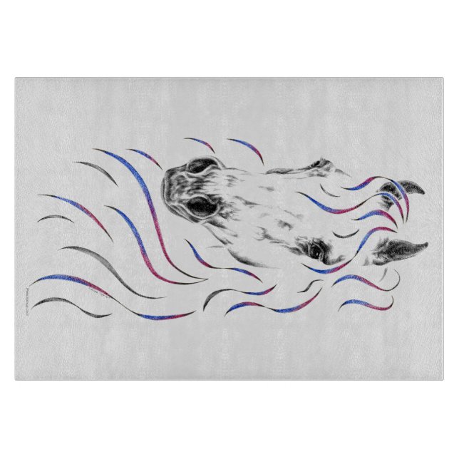 Stilvolles Arabisches Pferd Schneidebrett (Vorderseite)