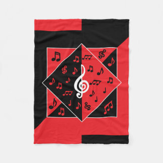 Stilvolles Art Deko Musikdesign Fleecedecke