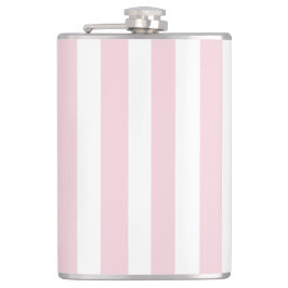 Stilvolles Baby Pink und White Striping Moderne Vi Flachmann