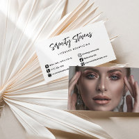 Stilvolles Beautician Black Social Media Icons Fot