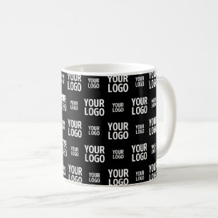 Stilvolles Bild-, Design- oder Geschäftslogo-Muste Kaffeetasse