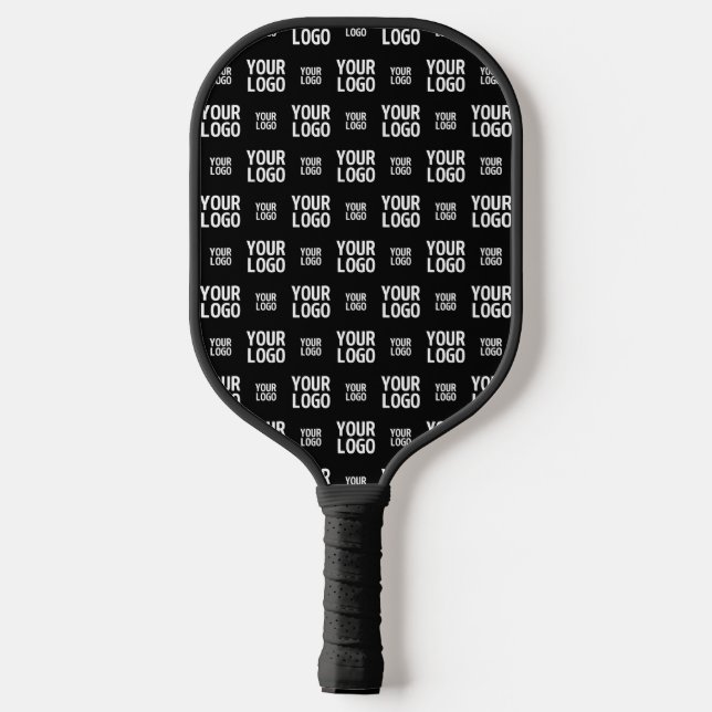Stilvolles Bild-, Design- oder Geschäftslogo-Muste Pickleball Schläger (Rückseite)