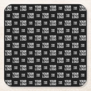 Stilvolles Bild-, Design- oder Geschäftslogo-Muste Rechteckiger Pappuntersetzer