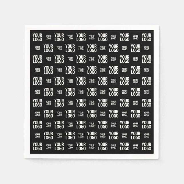 Stilvolles Bild-, Design- oder Geschäftslogo-Muste Serviette (Vorderseite)