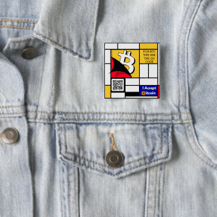 Stilvolles Bitcoin - Btc crypto Button