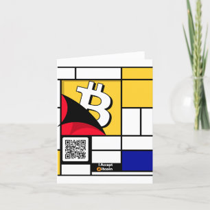 Stilvolles Bitcoin - Btc crypto Dankeskarte