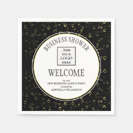 Stilvolles Black BUSINESS SHOWER Paper Napkin Serviette