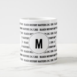 Stilvolles BLACK HISTORY MATTERS Monogramm Jumbo-Tasse