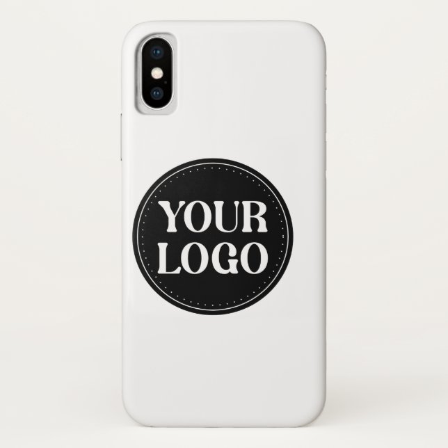 Stilvolles Black QR Code Design | Elegant Brand Case-Mate iPhone Hülle (Rückseite)