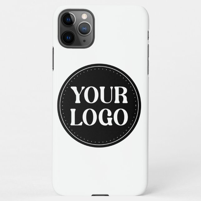 Stilvolles Black QR Code Design | Elegant Brand iPhone Hülle (Rückseite)