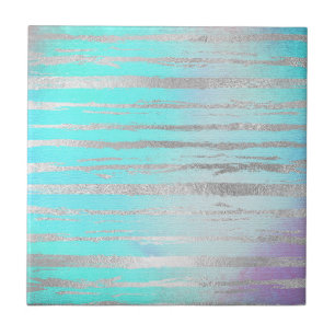 Stilvolles Blau und Silber Fliese