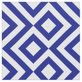 Stilvolles blaue und weiße Windungs-geometrisches Stoff