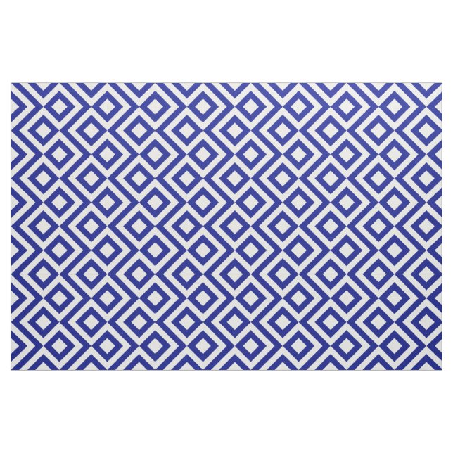 Stilvolles blaue und weiße Windungs-geometrisches Stoff (Fat Quarter (45,7 x 55,9 cm))