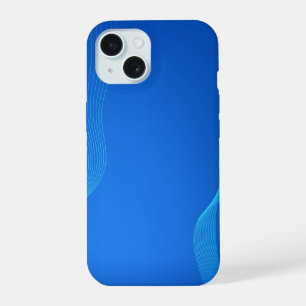 Stilvolles blaues Leder iPhone 15 Hülle
