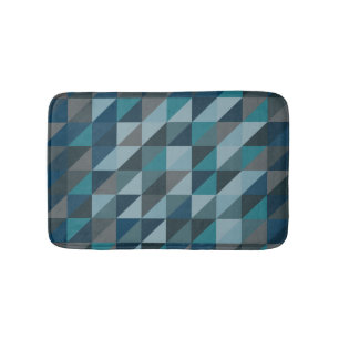 Stilvolles Blue Ombre Modernes geometrisches Muste Badematte