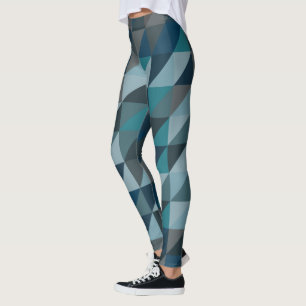 Stilvolles Blue Ombre Modernes geometrisches Muste Leggings