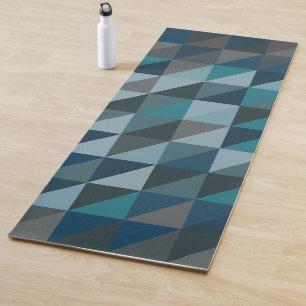 Stilvolles Blue Ombre Modernes geometrisches Muste Yogamatte