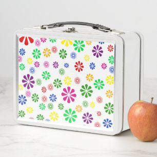 Stilvolles Blume-Muster Metall Brotdose