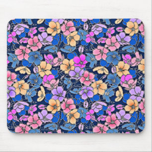 Stilvolles Blumenmuster 46 Mousepad