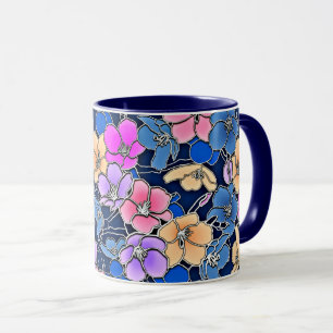Stilvolles Blumenmuster 46 Tasse