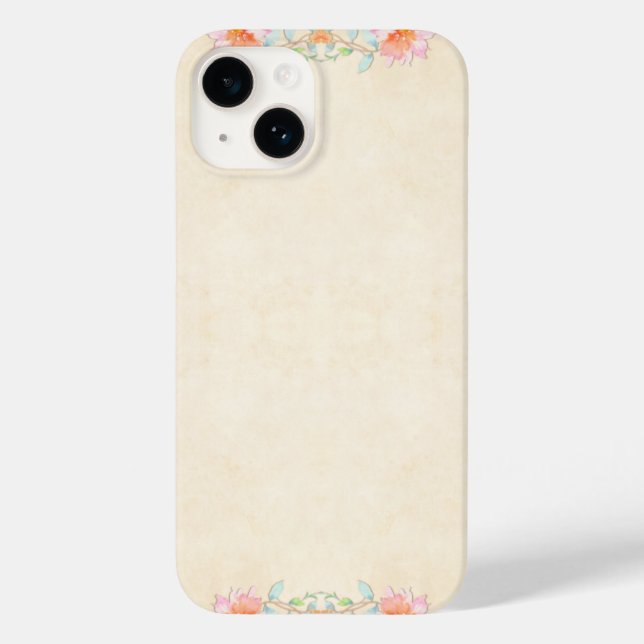 Stilvolles Blumenmuster Case-Mate iPhone Hülle (Rückseite)