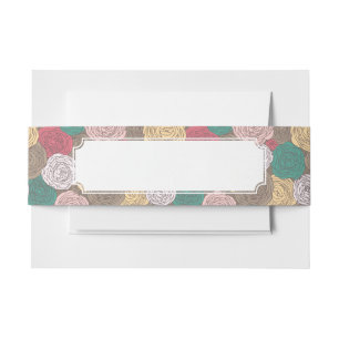 Stilvolles Blumenmuster. Helles Blumen Einladungsbanderole