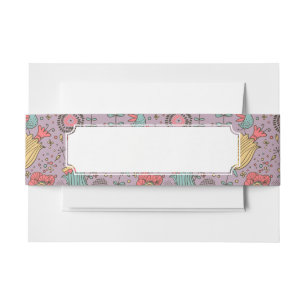 Stilvolles Blumenmuster mit Blumen Einladungsbanderole