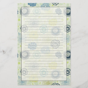 Stilvolles Blumenmuster mit niedlichen Blumen Briefpapier