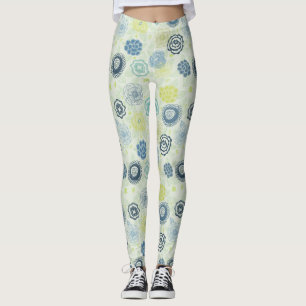 Stilvolles Blumenmuster mit niedlichen Blumen Leggings