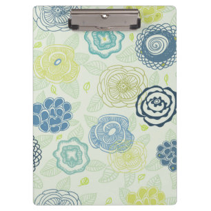 Stilvolles Blumenmuster mit süßen Blumen Klemmbrett