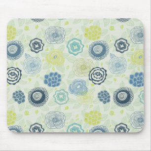 Stilvolles Blumenmuster mit süßen Blumen Mousepad