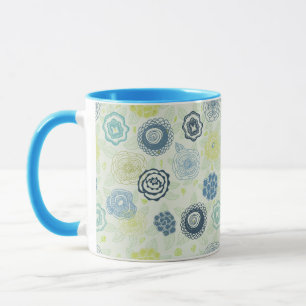 Stilvolles Blumenmuster mit süßen Blumen Tasse