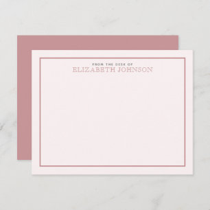 Stilvolles Blush Pink Formelles Skript Mitteilungskarte