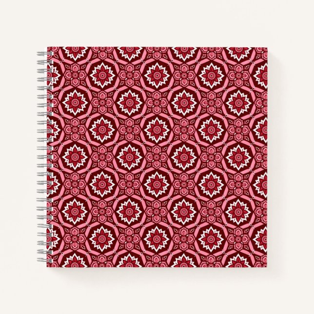 Stilvolles Boho Chic Floral Pattern Notizbuch (Vorderseite)