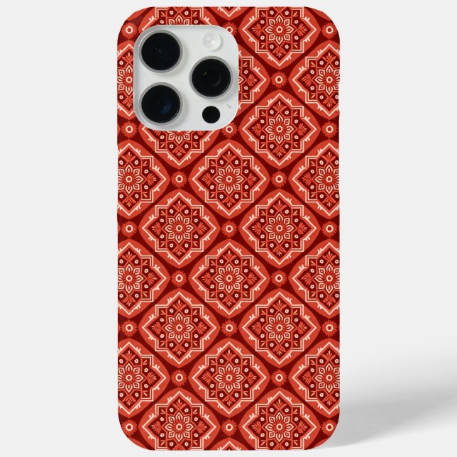 Stilvolles Boho-Geometric-Blumenmuster Case-Mate iPhone Hülle (Rückseite)