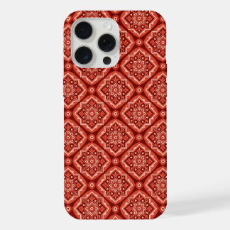 Stilvolles Boho-Geometric-Blumenmuster iPhone 15 Pro Max Hülle